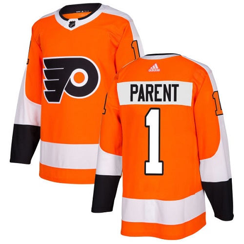 Adidas Men Philadelphia Flyers #1 Bernie Parent Orange Home Authentic Stitched NHL Jersey->philadelphia flyers->NHL Jersey
